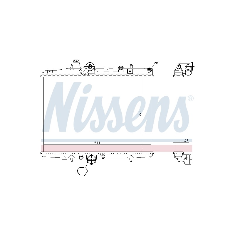 Radiateur Refroidissement Moteur Pour Peugeot 406 607 Citroën C5 I