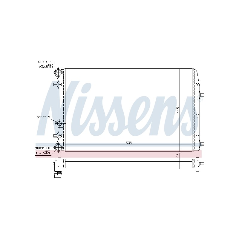 Radiateur Refroidissement Moteur Pour VW Seat Skoda 5Z0121253A 6Q0.121.253L