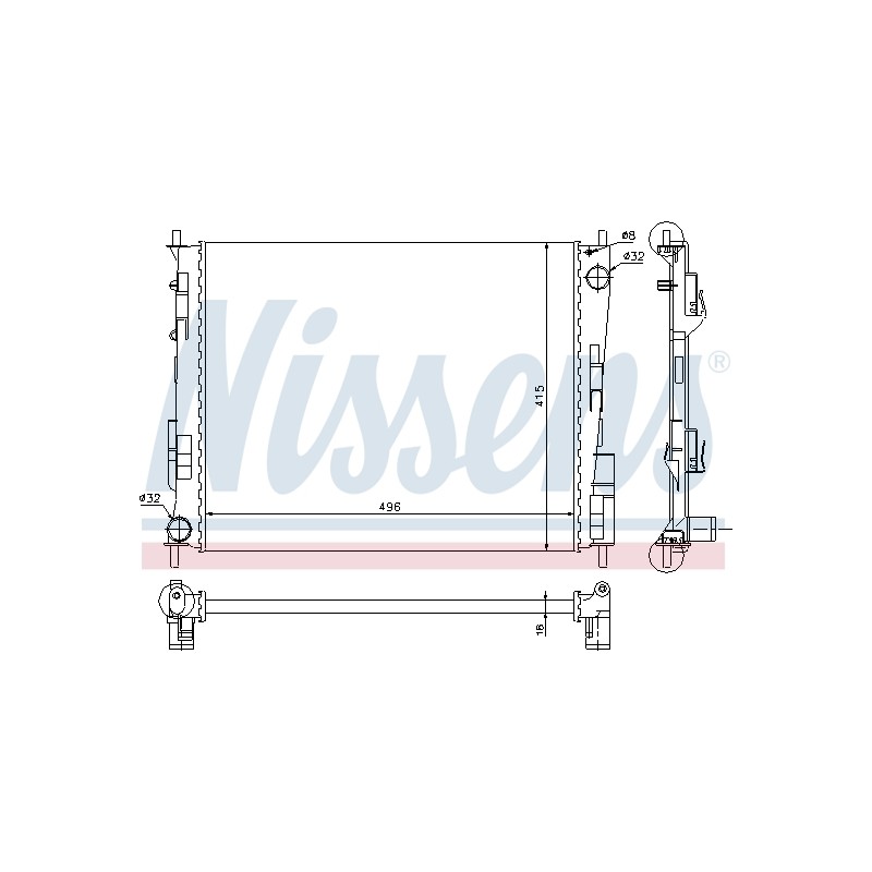 Radiateur Refroidissement Moteur Pour Renault Twingo II Wind 8200448553