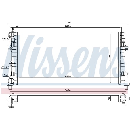 Radiateur Refroidissement Moteur Pour VW Audi Seat Ibiza IV Skoda 6R0.121.253A