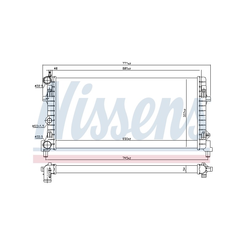 Radiateur Refroidissement Moteur Pour VW Audi Seat Ibiza IV Skoda 6R0.121.253A