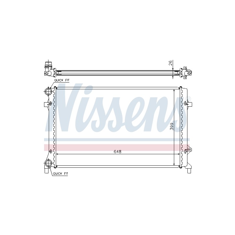 Radiateur Refroidissement Moteur Pour VW Audi Seat Altea Skoda 1K0.121.251CD