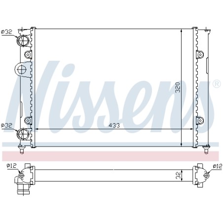 Radiateur Refroidissement Moteur Pour VW Golf III Vento 6N0.121.253A