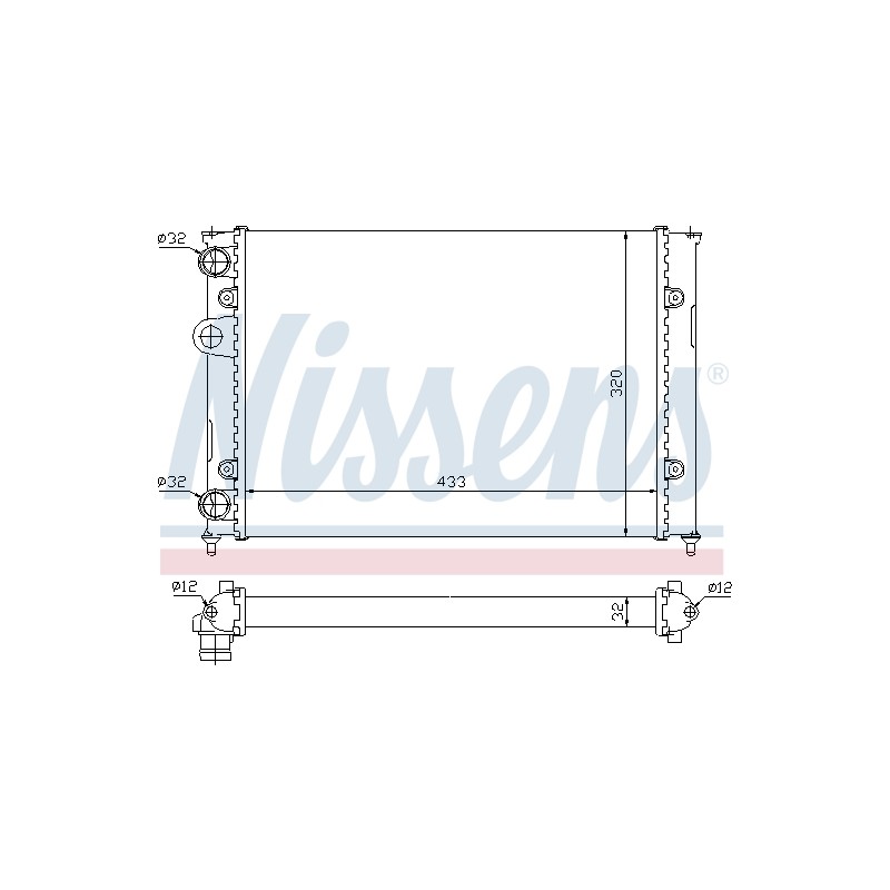 Radiateur Refroidissement Moteur Pour VW Golf III Vento 6N0.121.253A