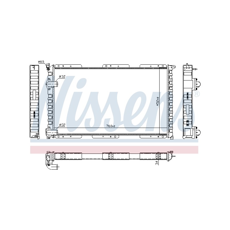 Radiateur Refroidissement Moteur Pour Renault Master II Opel Movano 7701499796