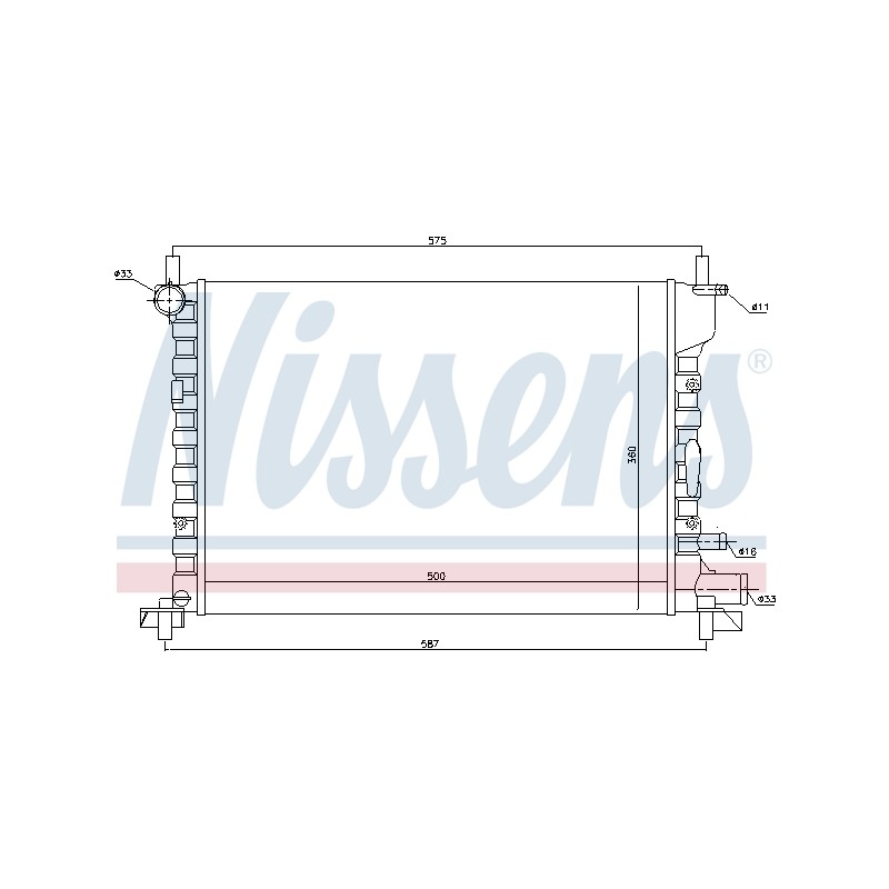 Radiateur Refroidissement Moteur Pour Ford Fiesta IV Puma 1001859 1098807