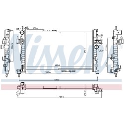 Radiateur Refroidissement Moteur Pour Opel Combo/Monospace Combo Tour Corsa C