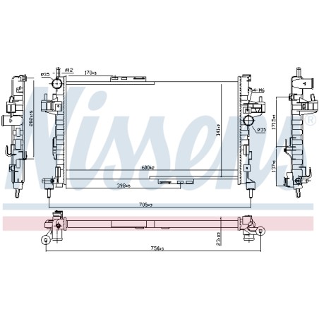 Radiateur Refroidissement Moteur Pour Opel Combo/Monospace Combo Tour Corsa C