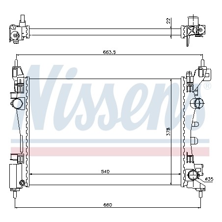 Radiateur Refroidissement Moteur Pour Opel Corsa D Fiat Grande Punto 1300279