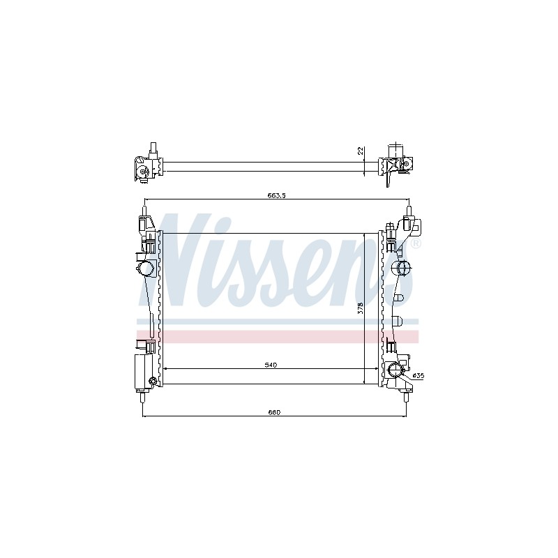 Radiateur Refroidissement Moteur Pour Opel Corsa D Fiat Grande Punto 1300279