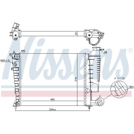 Radiateur Refroidissement Moteur Pour Citroën Xsara ZX 1301.J8 1301.J9 1301.TG