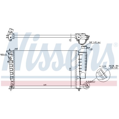 Radiateur Refroidissement Moteur Pour Peugeot 306 Citroën Xsara ZX