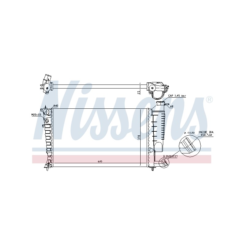 Radiateur Refroidissement Moteur Pour Peugeot 306 Citroën Xsara ZX