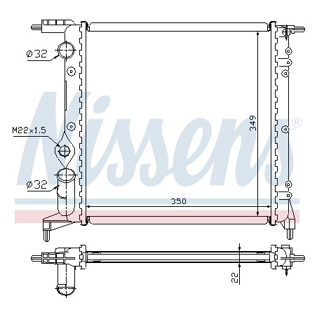 Radiateur Refroidissement Moteur Pour Renault Clio I 7701034768
