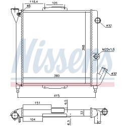 Radiateur Refroidissement Moteur Pour Renault 9 11 Rapid Super 5 7700757930