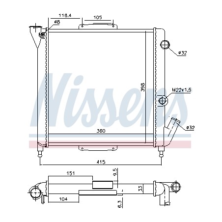 Radiateur Refroidissement Moteur Pour Renault 9 11 Rapid Super 5 7700757930