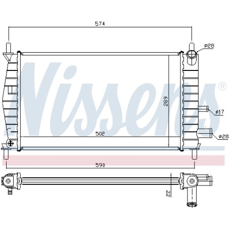 Radiateur Refroidissement Moteur Pour Ford Fiesta IV Mazda 121 III