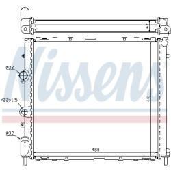 Radiateur Refroidissement Moteur Pour Renault Kangoo 7700301171 8200330848