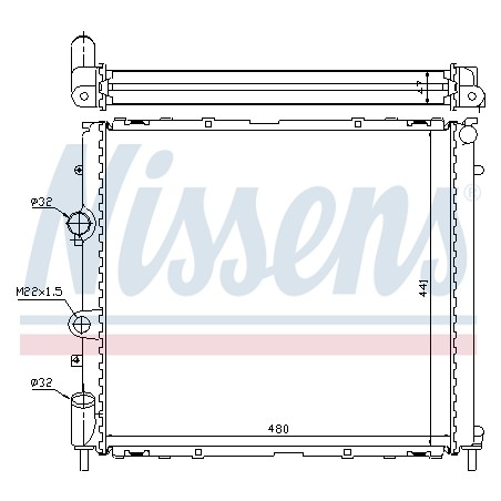 Radiateur Refroidissement Moteur Pour Renault Kangoo 7700301171 8200330848