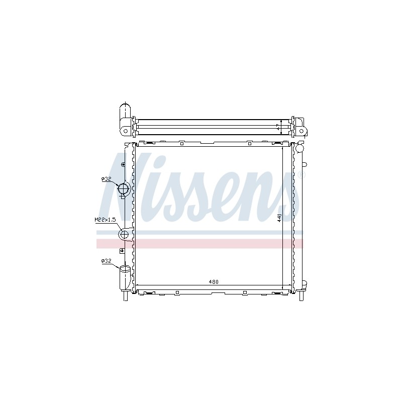 Radiateur Refroidissement Moteur Pour Renault Kangoo 7700301171 8200330848
