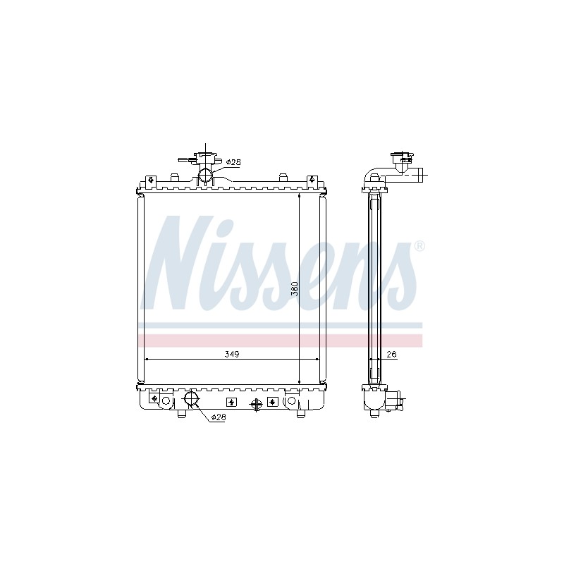Radiateur Refroidissement Moteur Pour Opel Suzuki Subaru Vauxhall 1300220