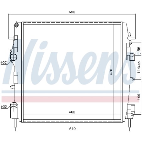 Radiateur Refroidissement Moteur Pour Renault Kangoo Nissan Kubistar 7701473785