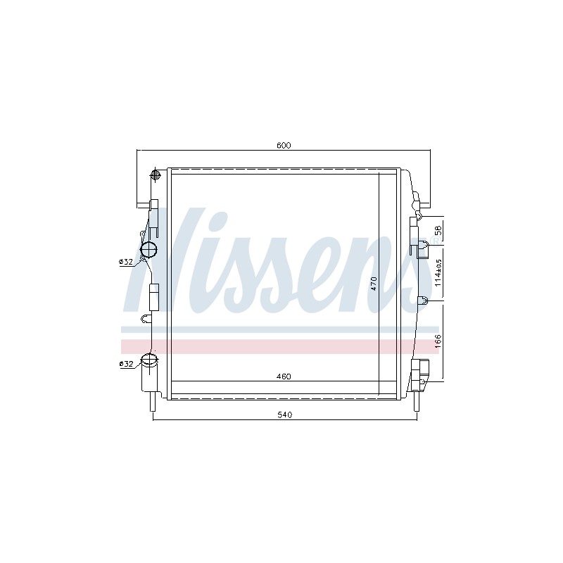 Radiateur Refroidissement Moteur Pour Renault Kangoo Nissan Kubistar 7701473785