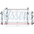 Radiateur Refroidissement Moteur Pour Opel Cadillac Saab 9-3 Vauxhall 1300244