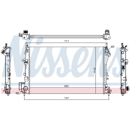 Radiateur Refroidissement Moteur Pour Opel Cadillac Saab 9-3 Vauxhall 1300244