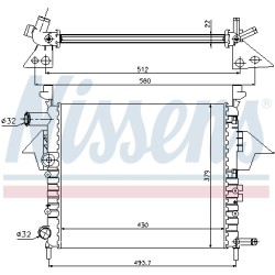 Radiateur Refroidissement Moteur Pour Renault Twingo I 7701042436 7701045212