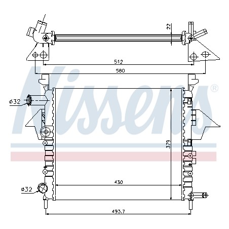 Radiateur Refroidissement Moteur Pour Renault Twingo I 7701042436 7701045212