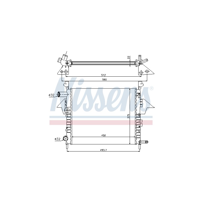 Radiateur Refroidissement Moteur Pour Renault Twingo I 7701042436 7701045212