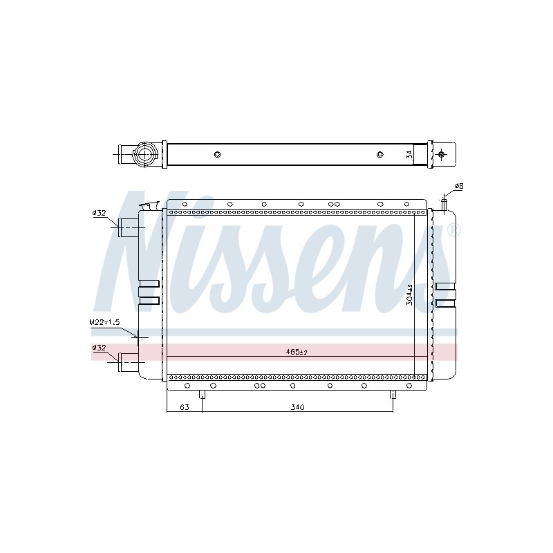 Radiateur Refroidissement Moteur Pour Renault 18 Fuego Trafic 7700657109