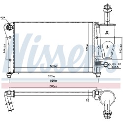 Radiateur Refroidissement Moteur Pour Fiat Panda 51729379 51759805 51773189