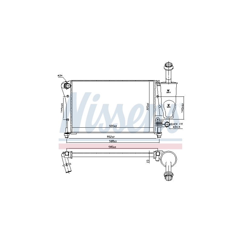 Radiateur Refroidissement Moteur Pour Fiat Panda 51729379 51759805 51773189