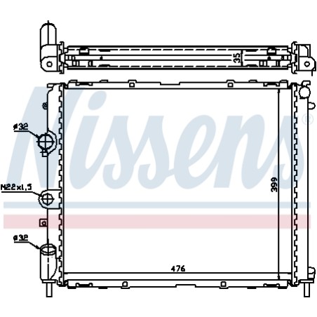 Radiateur Refroidissement Moteur Pour Renault Clio II Kangoo 7700417175