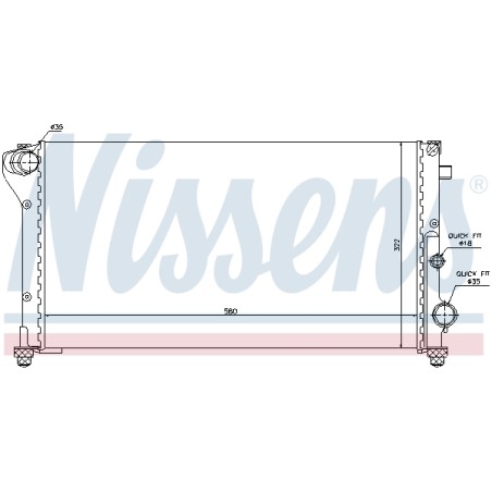 Radiateur Refroidissement Moteur Pour Fiat Panda K51759807 K51773195