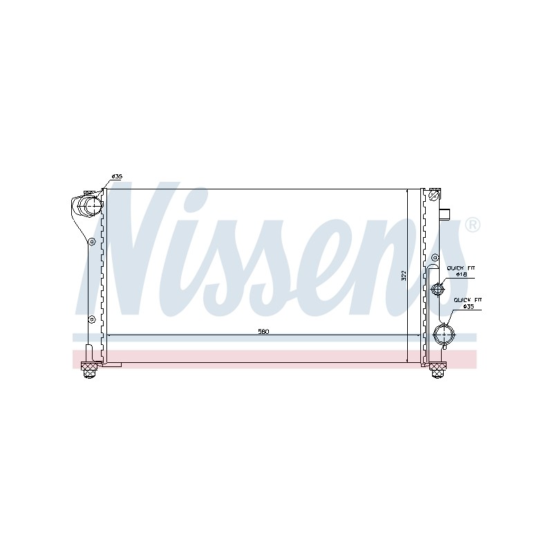 Radiateur Refroidissement Moteur Pour Fiat Panda K51759807 K51773195