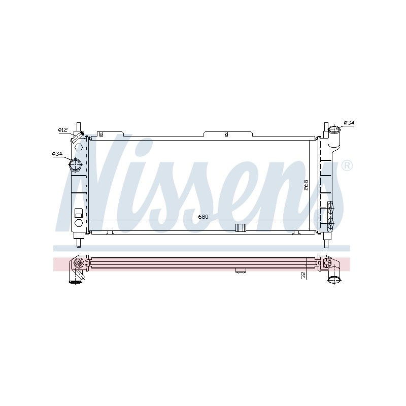 Radiateur Refroidissement Moteur Pour Opel Chevrolet Vauxhall 1300152 52459323
