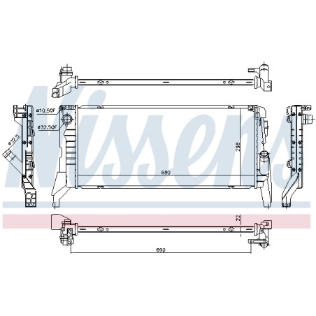 Radiateur Refroidissement Moteur Pour BMW Série 2 F45 F46 X1 Van Mini Mini