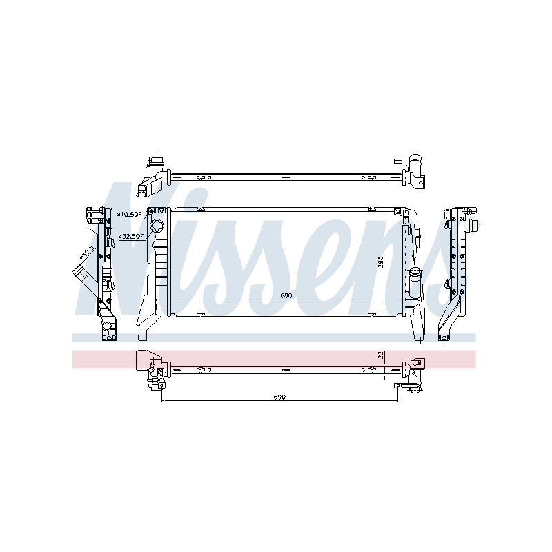 Radiateur Refroidissement Moteur Pour BMW Série 2 F45 F46 X1 Van Mini Mini