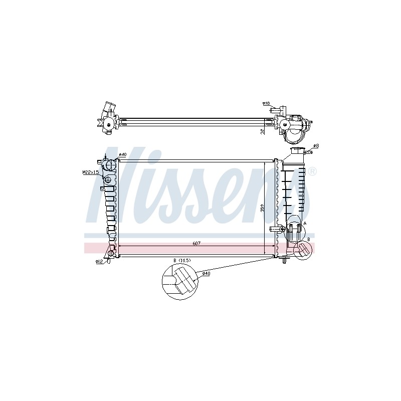 Radiateur Refroidissement Moteur Pour Peugeot 306 1301.L8 1301.L9 1301.MO