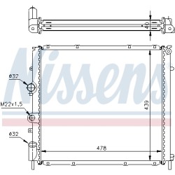 Radiateur Refroidissement Moteur Pour Renault Kangoo 7700304932 7700312858