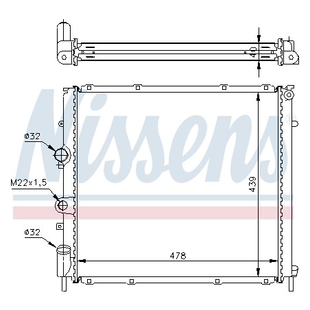 Radiateur Refroidissement Moteur Pour Renault Kangoo 7700304932 7700312858