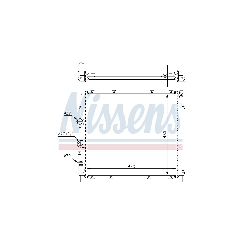 Radiateur Refroidissement Moteur Pour Renault Kangoo 7700304932 7700312858