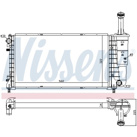 Radiateur Refroidissement Moteur Pour Fiat Idea Lancia Musa Ypsilon