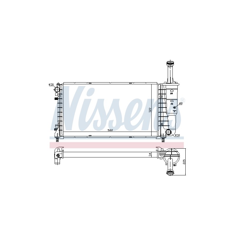 Radiateur Refroidissement Moteur Pour Fiat Idea Lancia Musa Ypsilon