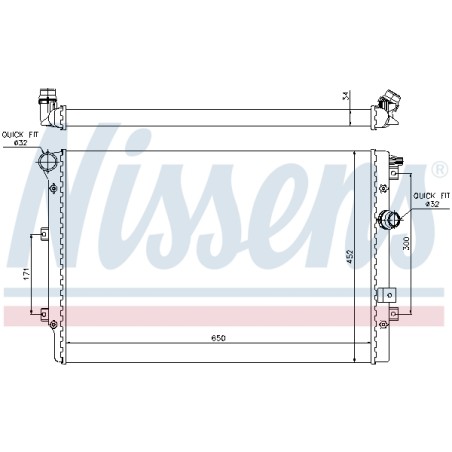 Radiateur Refroidissement Moteur Pour VW Sharan Tiguan Seat Alhambra