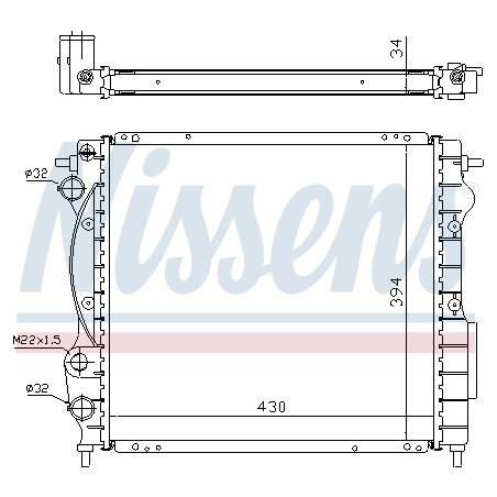 Radiateur Refroidissement Moteur Pour Renault Clio I Rapid 7700806575 7701412009