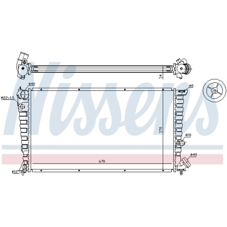 Radiateur Refroidissement Moteur Pour Peugeot 306 Partner Citroën Berlingo